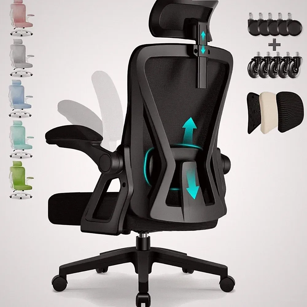Bürostuhl ergonomisch höhenverstellbar Wippfunktion Lendenstütze 150kg