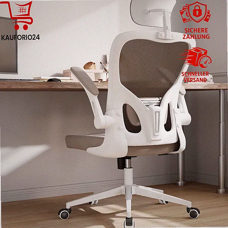 Bürostuhl Ergonomisch Hohe Rückenlehne Netzstoff Verstellbare Lendenstütze