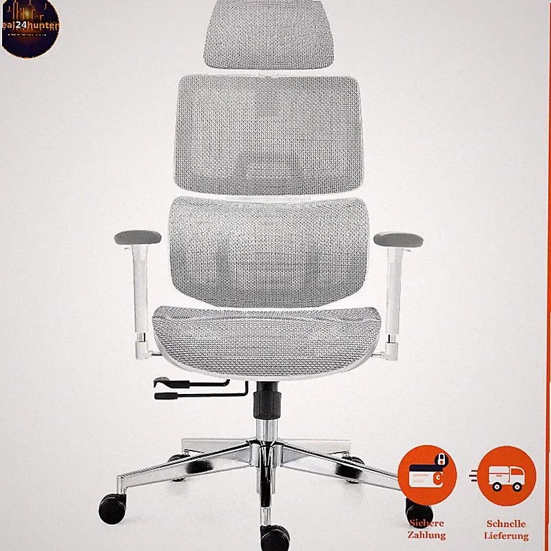 Bürostuhl Ergonomisch Hoher Rücken Netz Verstellbar Lendenwirbelstütze 150kg
