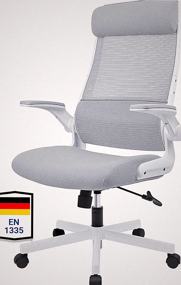 Bürostuhl Ergonomisch Klappbare Armlehnen EN 1335 Computerstuhl | Verstellbar...