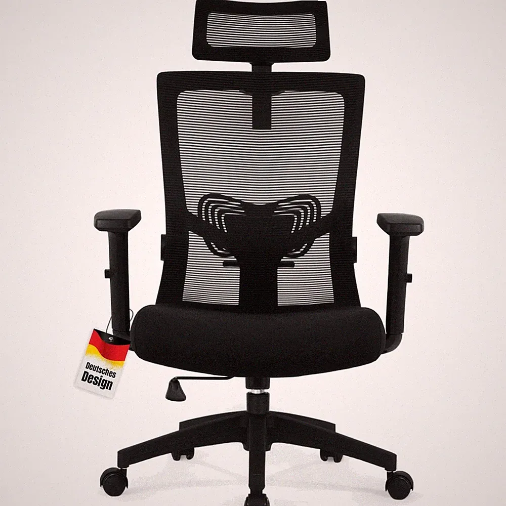 Bürostuhl ergonomisch Mesh Wippfunktion verstellbar Chefsessel bis 150kg
