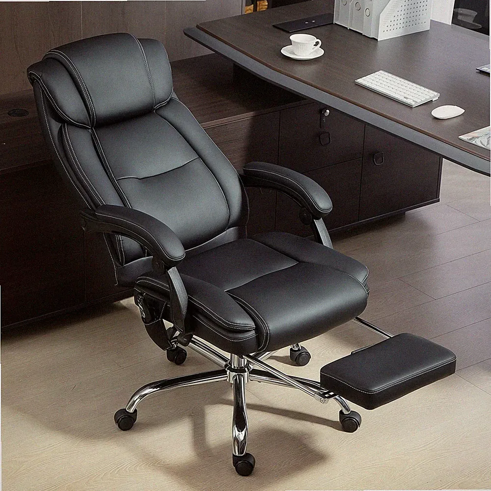Bürostuhl Ergonomisch mit Massagefunktion Schreibtischstuhl mit Fußstütze, Kunst