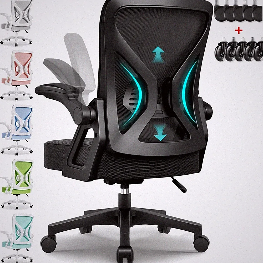 Bürostuhl Ergonomisch Netz Schwarz verstellbar,armlehnen, Wippfunktion