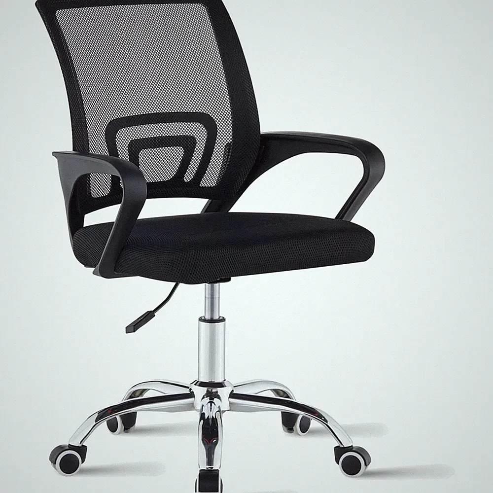Bürostuhl Ergonomisch Netzstoff Höhenverstellbar Drehbar Armlehne Schwarztisc...