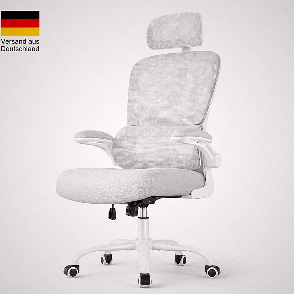 Bürostuhl Ergonomisch Netzstuhl Schreibtischstuhl Kopfstütze Lendenstütze