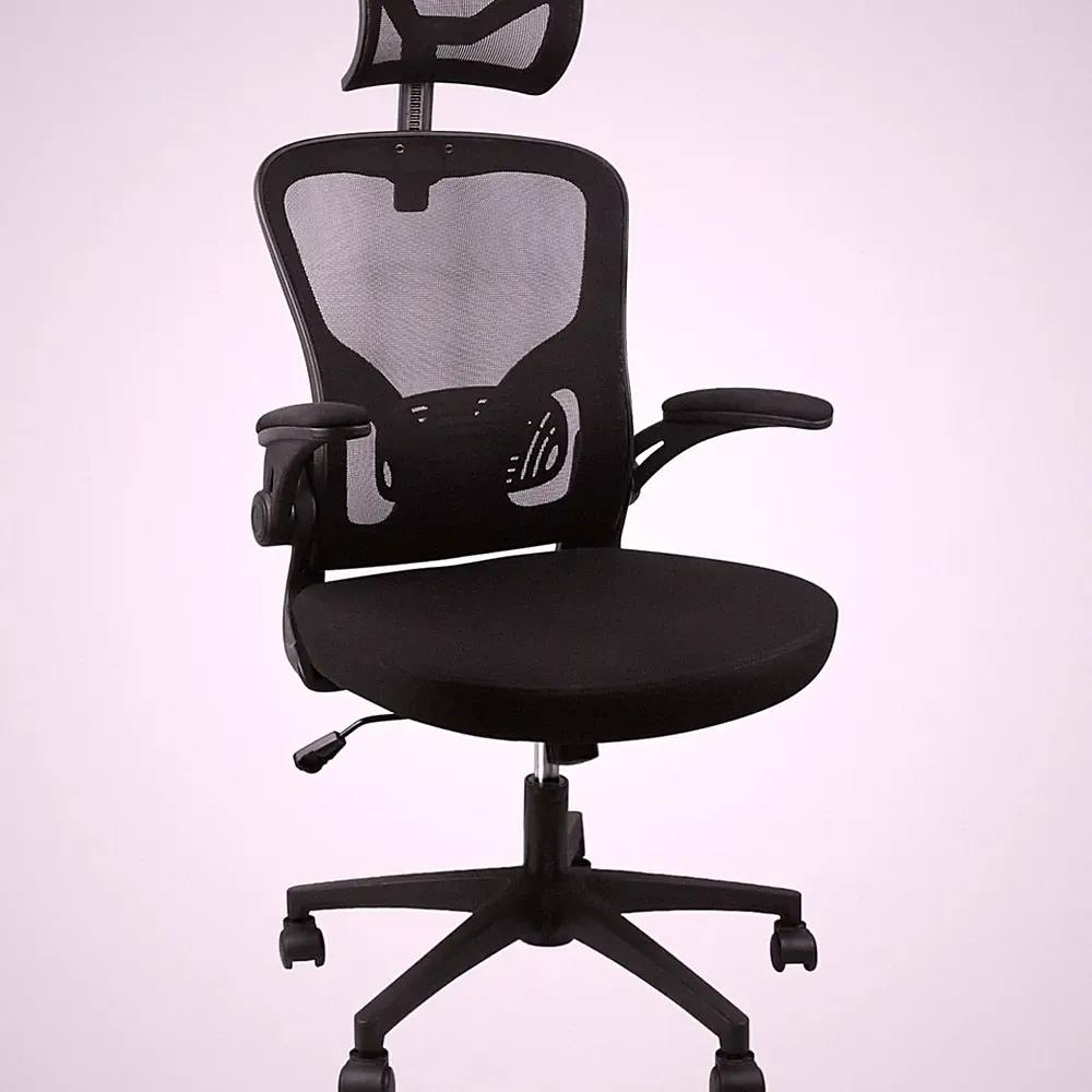 Bürostuhl Ergonomisch Polster Schreibtischstuhl mit Kopfstütze Drehstuhl