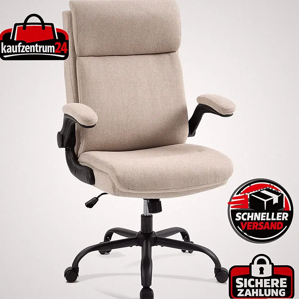 Bürostuhl Ergonomisch Schreibtischstuhl Beige für Home Office