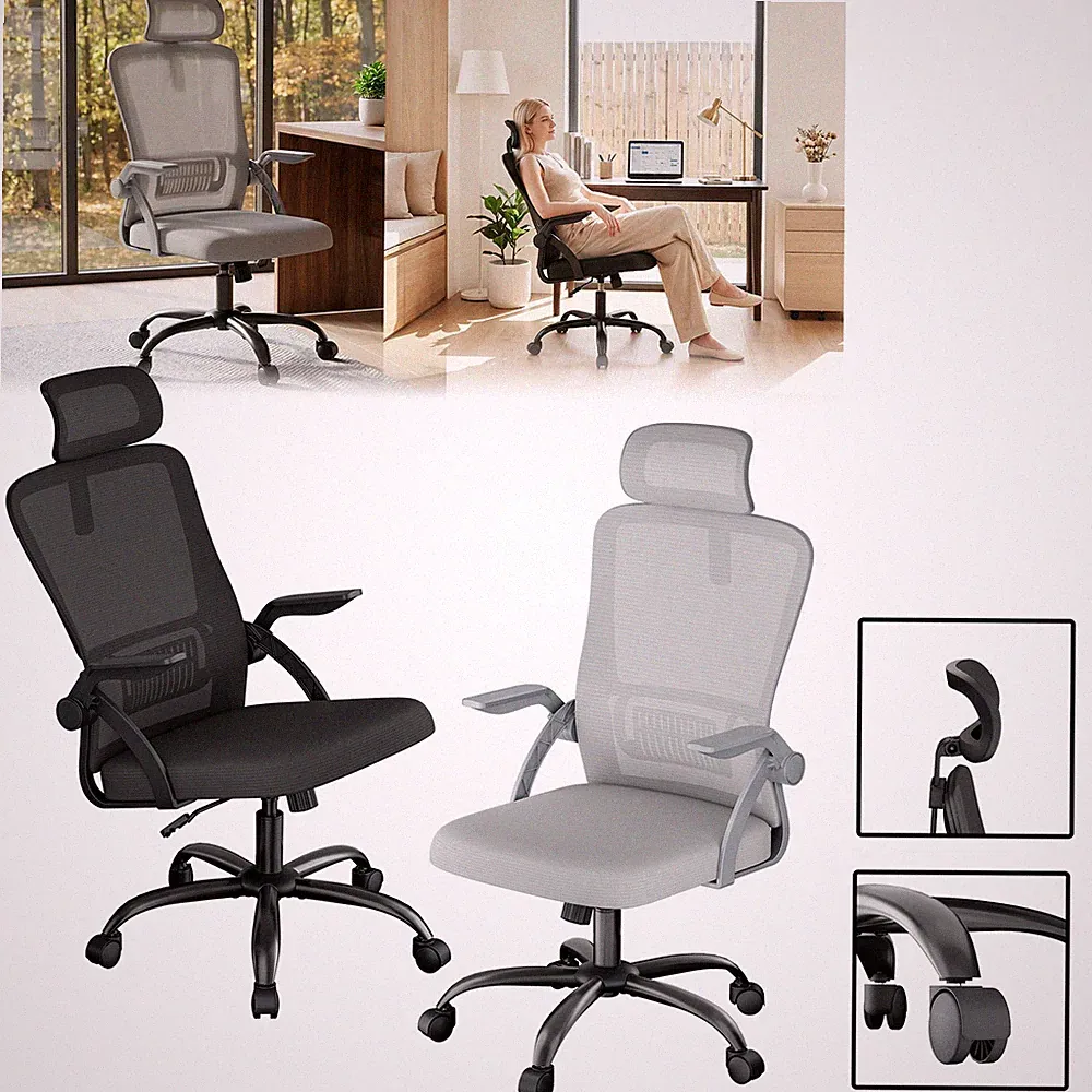 Bürostuhl Ergonomisch Schreibtischstuhl Drehstuhl Höhenverstellbar Stuhl 120kg
