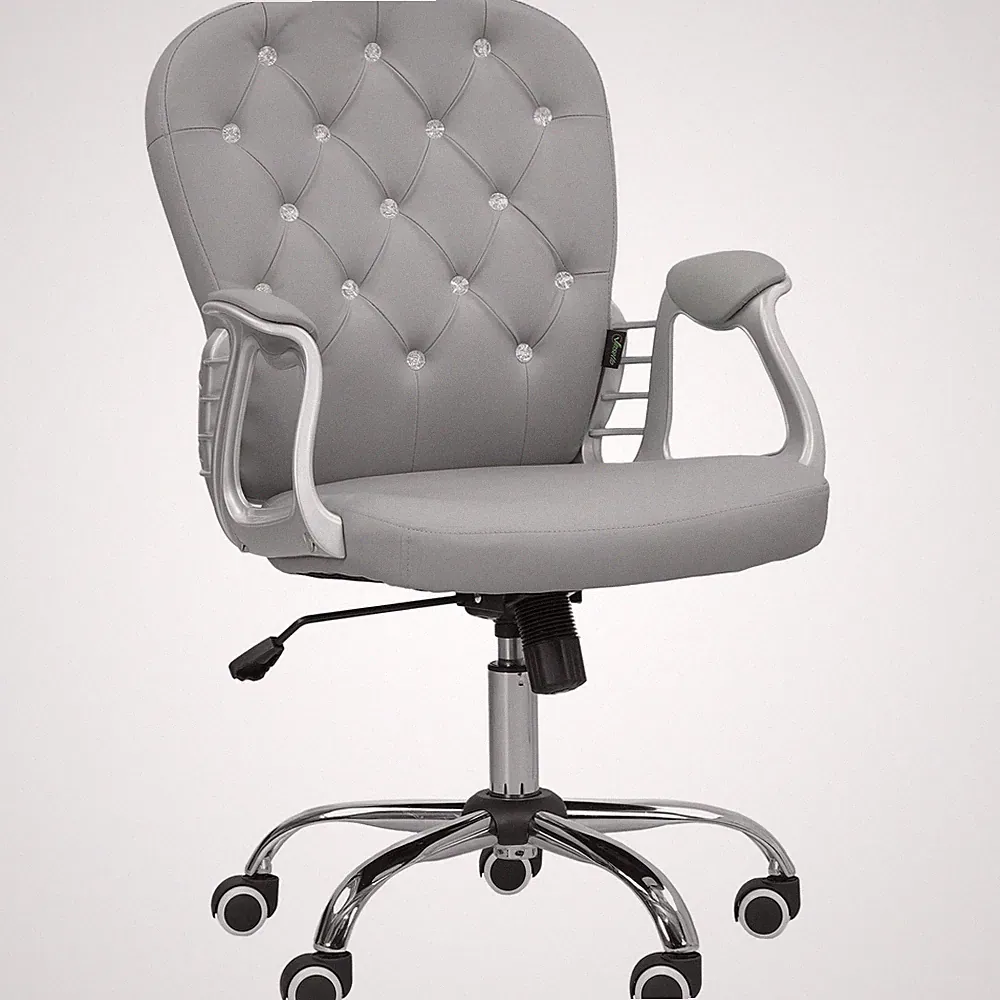 Bürostuhl, Ergonomisch Schreibtischstuhl mit Armlehne, Gepolsterter Rückenlehne