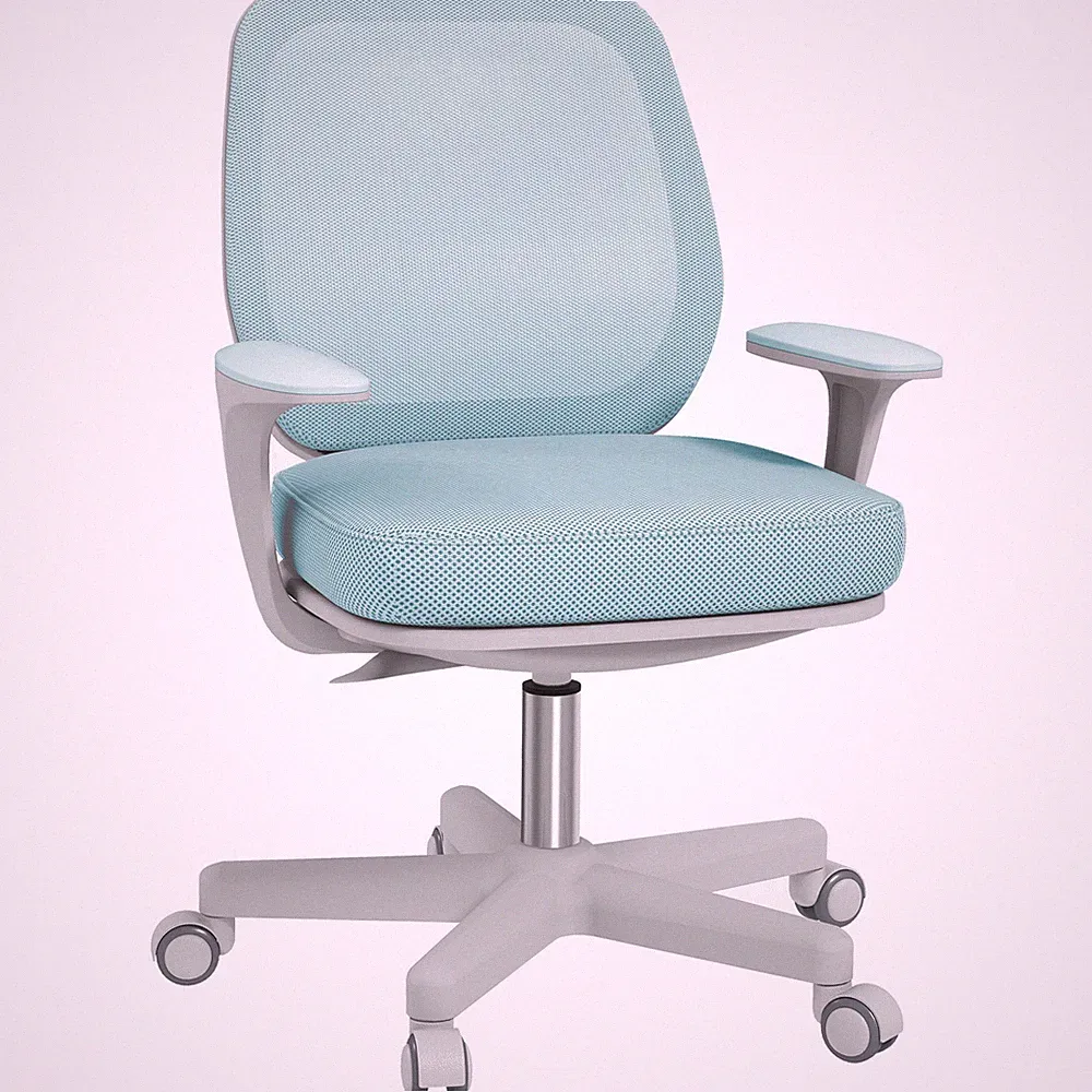 Bürostuhl, Ergonomisch Schreibtischstuhl mit Drehfunktion, Höhenverstellbar