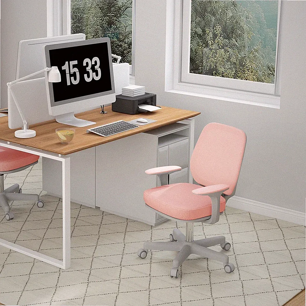 Bürostuhl, Ergonomisch Schreibtischstuhl mit Drehfunktion, Höhenverstellbar 55 x