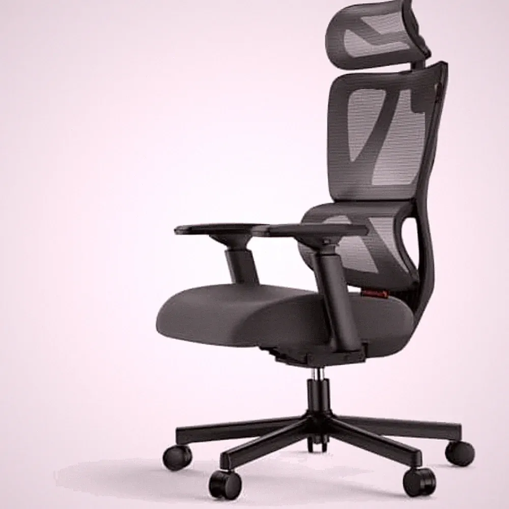 Bürostuhl ergonomisch Schreibtischstuhl mit Federkissen, Lendenwirbel Mesh Sc...
