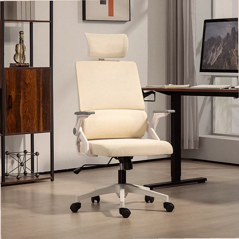 Bürostuhl Ergonomisch Schreibtischstuhl mit Verstellbar Kopfstütze Refurbished