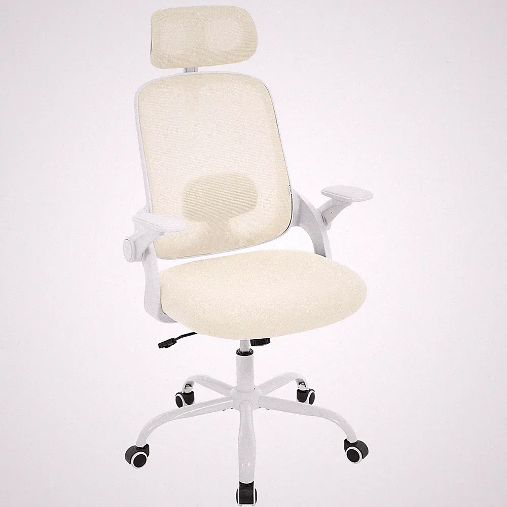 Bürostuhl ergonomisch Schreibtischstuhl mit verstellbarer Kopfstütze Armlehnen