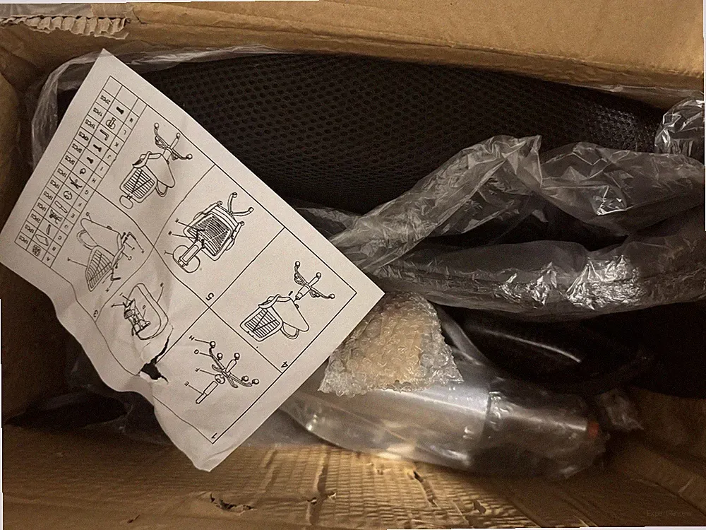 Bürostuhl Ergonomisch – Schwarz, Netzstoff, Neu & Unmontiert im Karton