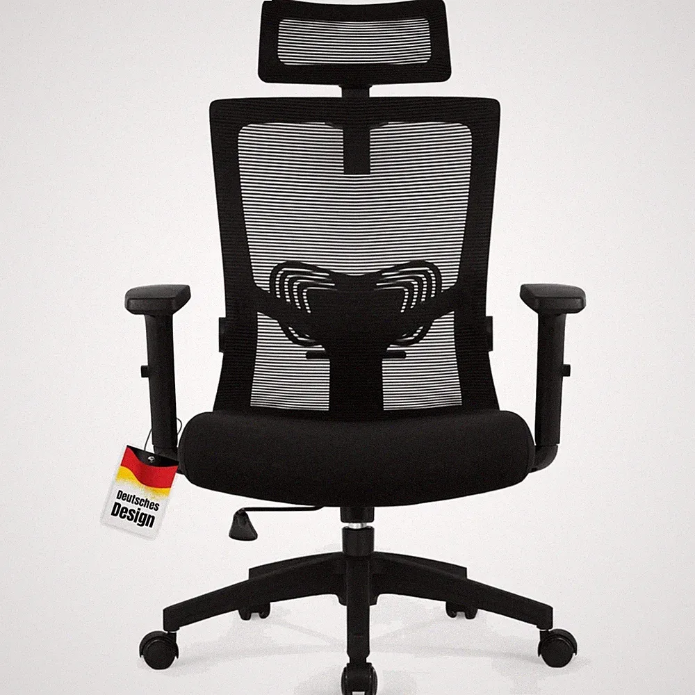 Bürostuhl ergonomisch verstellbar Mesh Wippfunktion 150kg Drehstuhl