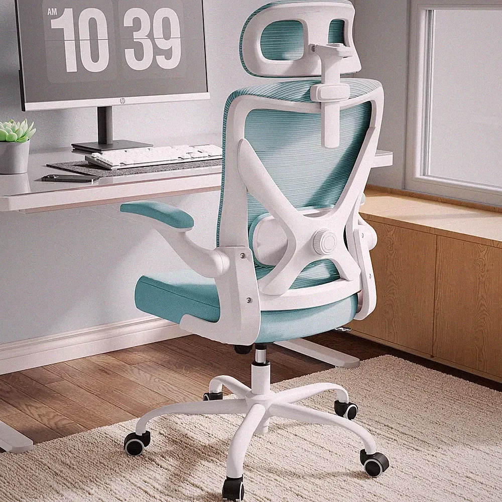 Bürostuhl Ergonomischer Bürostuhl mit Verstellbare Lordosenstütze Kopfstütze...