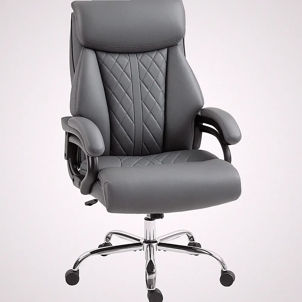 Bürostuhl Ergonomischer Chefsessel mit HoherRückenlehne Wippfunktion Refurbished