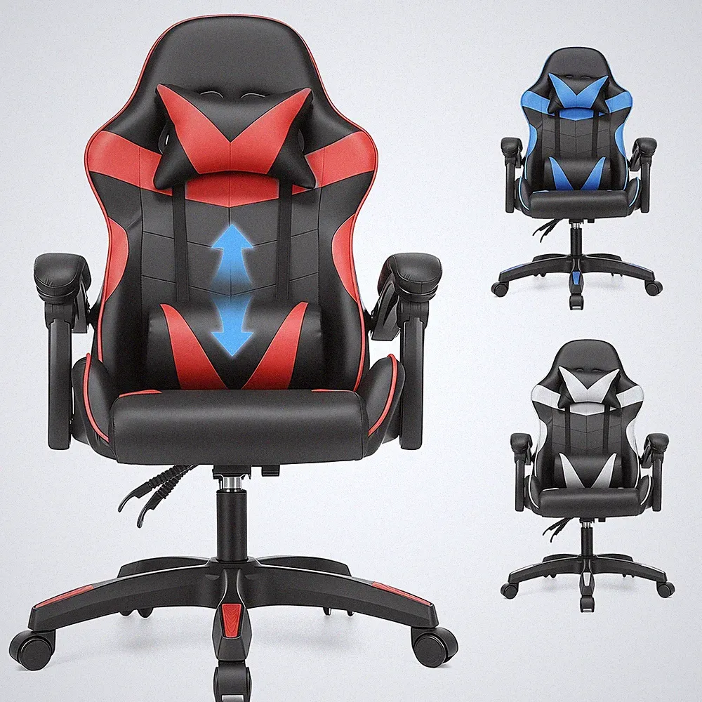 Bürostuhl Ergonomischer Gaming Stuhl mit Kopfstütze Schreibtischstuhl bis Jocnyd