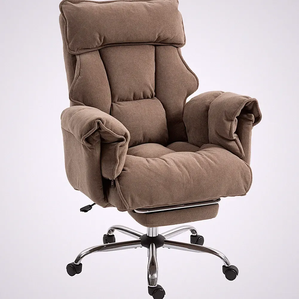 Bürostuhl Ergonomischer Schreibtischstuhl mit doppellagiger Polsterung Fußstütze