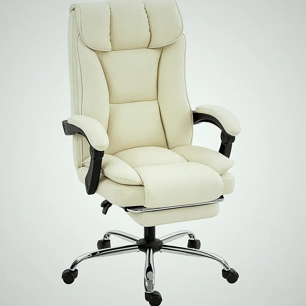 Bürostuhl Ergonomischer Schreibtischstuhl mit Verstellbar Rückenlehne Beige