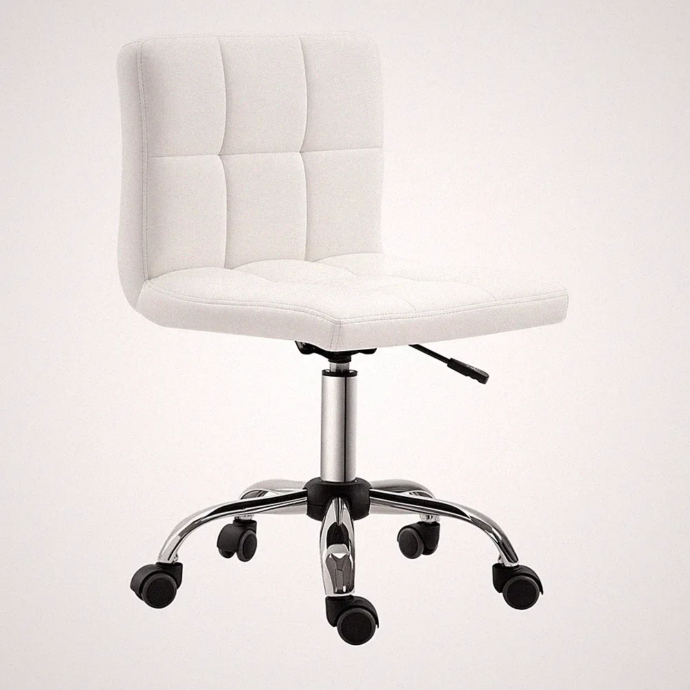 Bürostuhl, Ergonomischer Schreibtischstuhl ohne Armlehne für Büro, Kunstleder