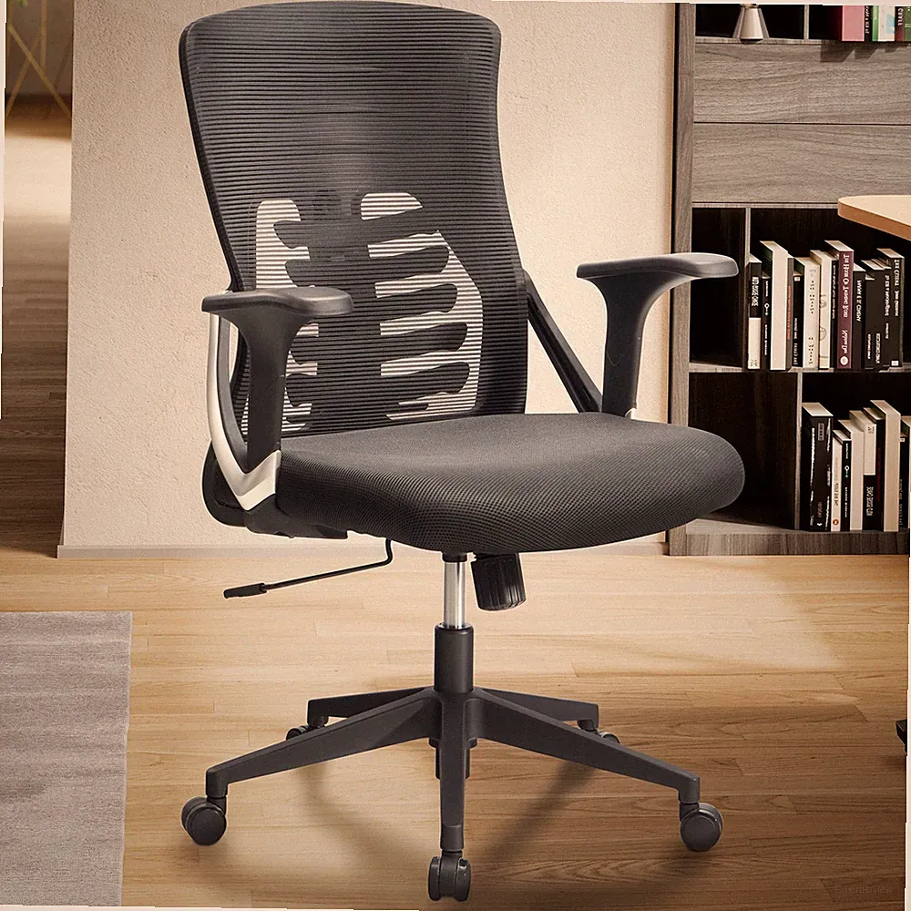 Bürostuhl FineBuy Schreibtischstuhl Schwarz Mesh Drehstuhl Ergonomisch 120 kg