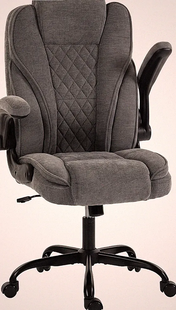 Bürostuhl gepolstert Klapparmlehne mehrere Winkel Schaukel grau | ergonomisch Exec