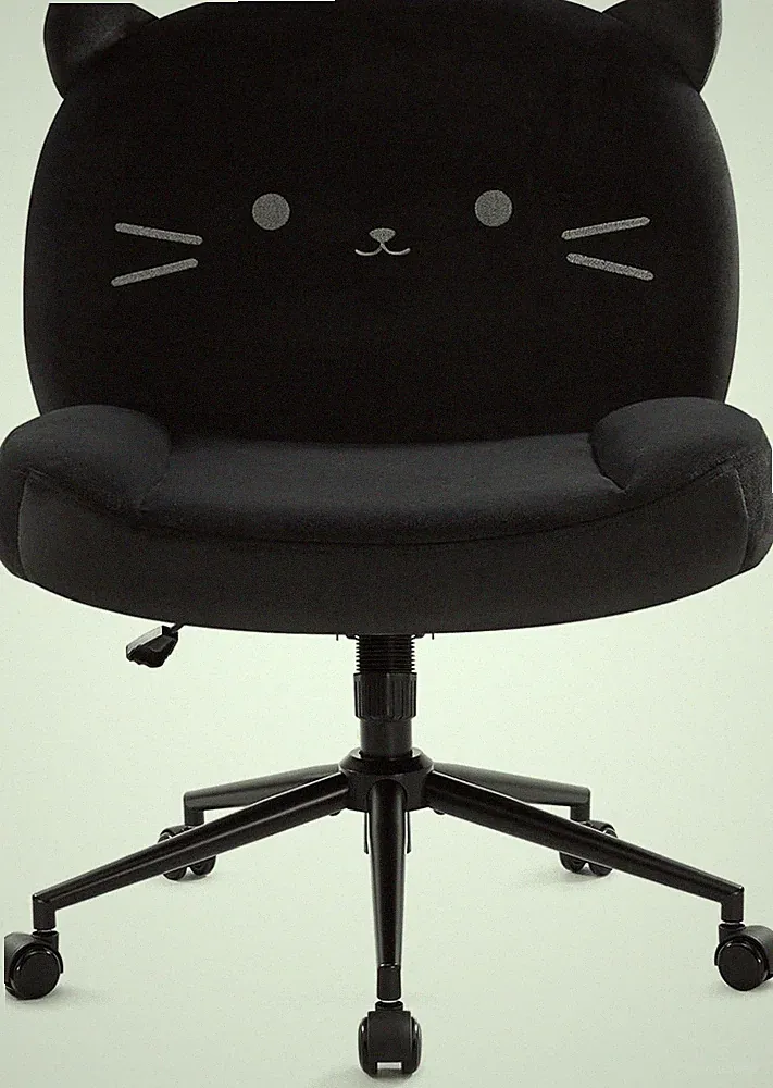 Bürostuhl Höhenverstellbar Drehstuhl mit Rollen Stoffpolsterung Ergonomisch