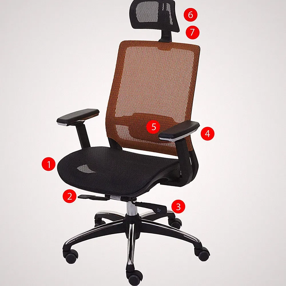 Bürostuhl HWC-A20, Schreibtischstuhl, ergonomisch Kopfstütze Textil ISO9001