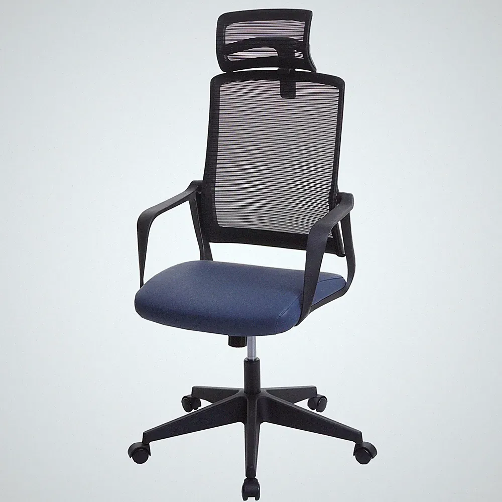 Bürostuhl HWC-J52, Drehstuhl Schreibtischstuhl ergonomisch Kopfstütze Kunstleder
