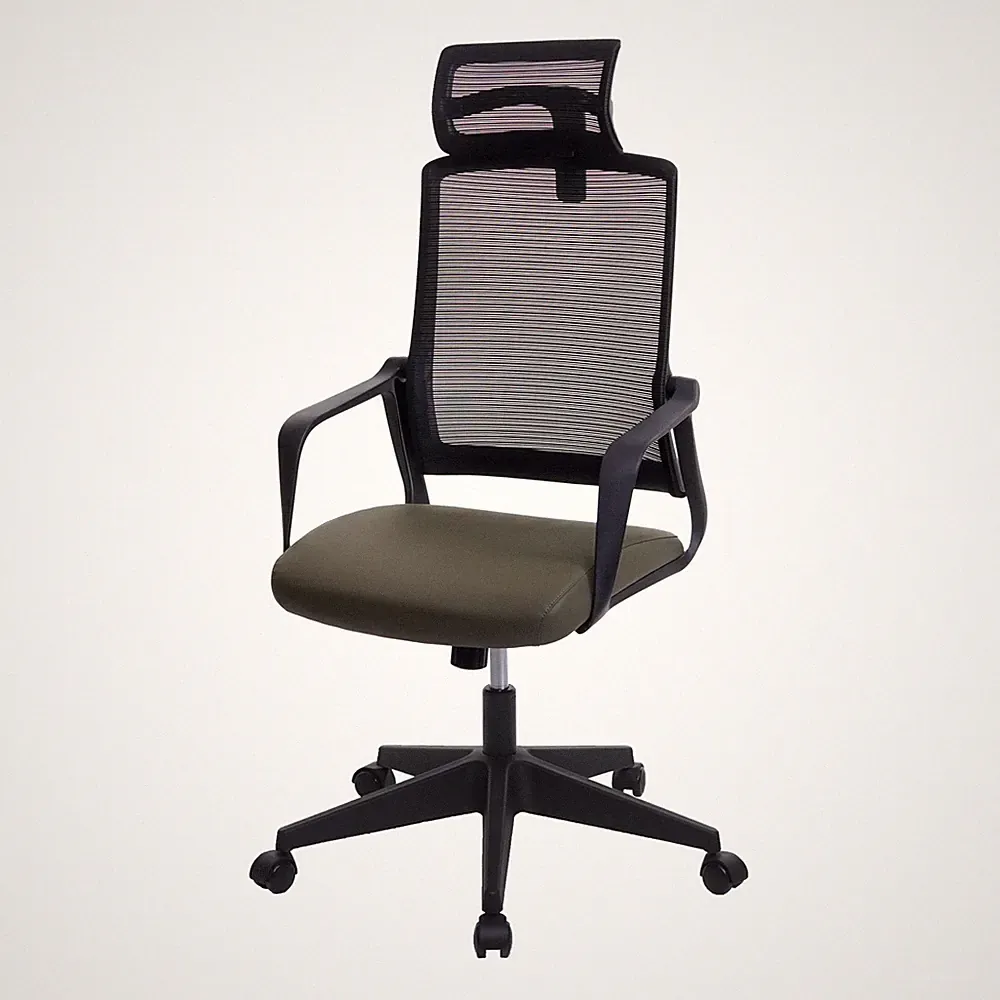Bürostuhl HWC-J52, Drehstuhl Schreibtischstuhl ergonomisch Kopfstütze Kunstleder