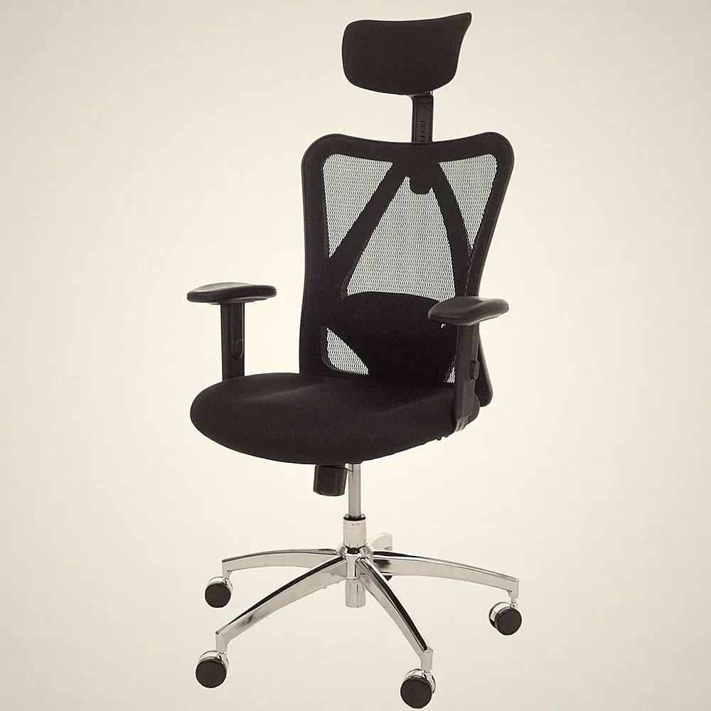 Bürostuhl HWC-O64, Schreibtischstuhl, ergonomisch, verstellbare Lordosenstütze