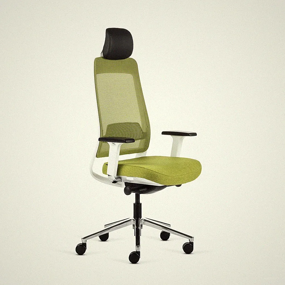 Bürostuhl Inwerk Teamo® Original Plus Weiß/Grün Nackenstütze
