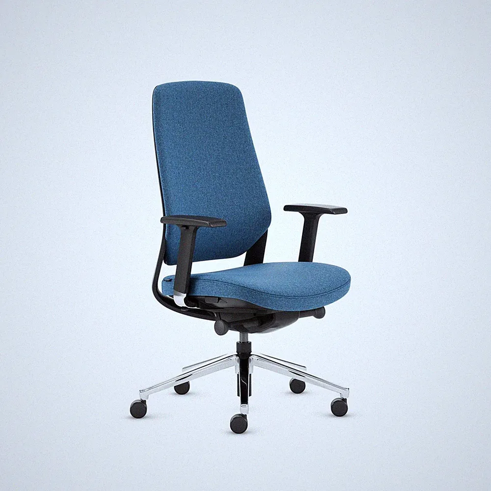 Bürostuhl Inwerk Teamo® Plush Schwarz/Blau