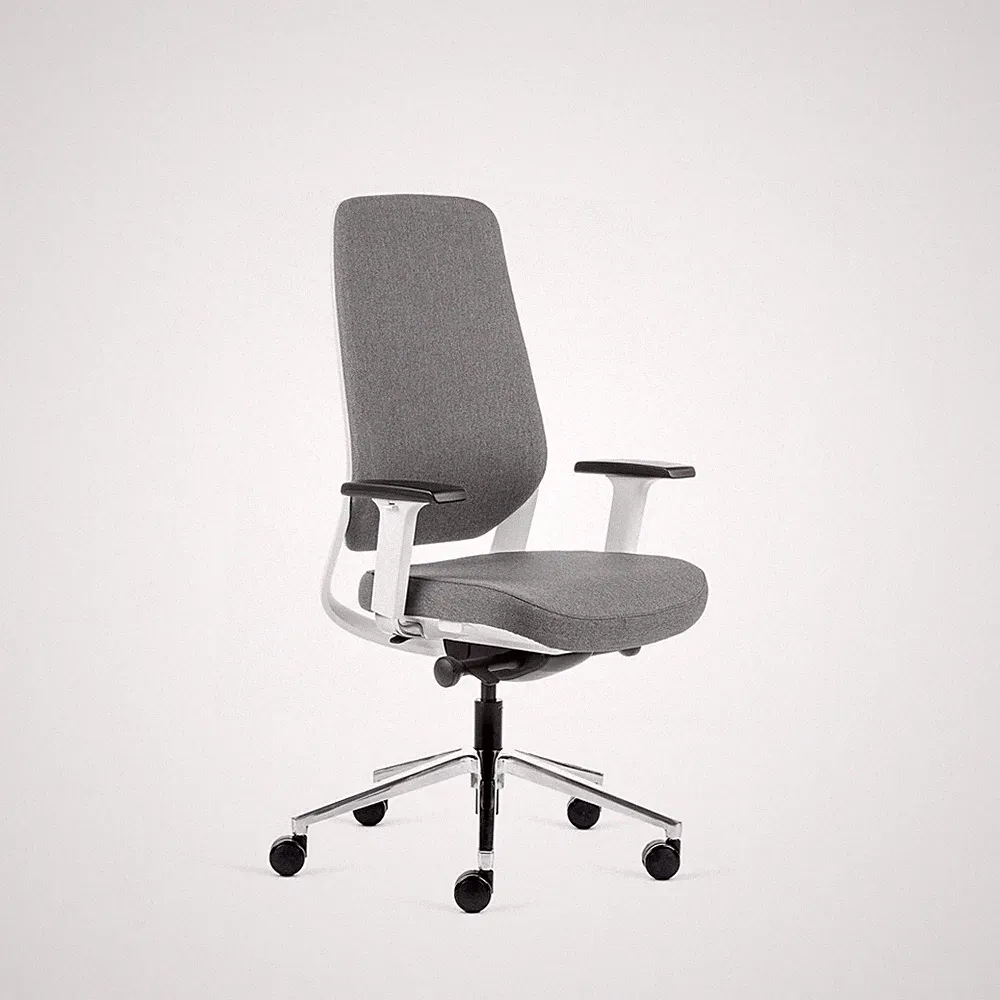 Bürostuhl Inwerk Teamo® Plush Weiß/Grau