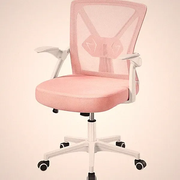 Bürostuhl Mesh-Stuhl Ergonomischer Netzstuhl Arbeitsstuhl Höhenverstellbar Rosa