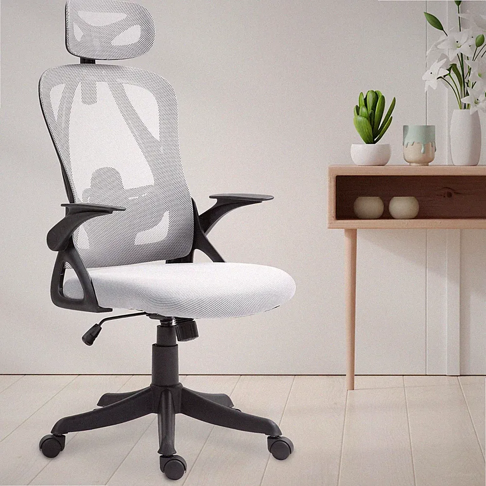 Bürostuhl Mesh weiß 120 kg belastbar Drehstuhl Computerstuhl ergonomisch NEU