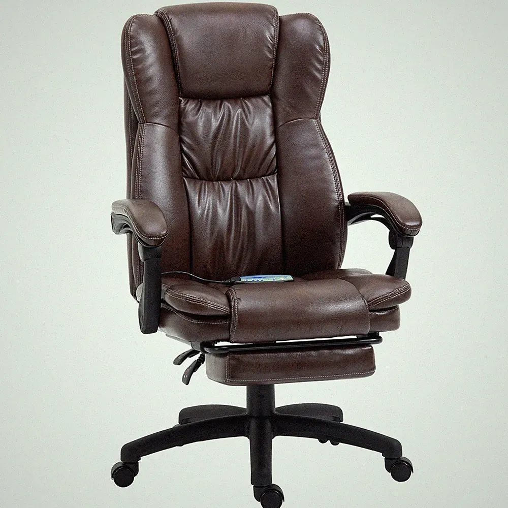 Bürostuhl mit 5 Massagemodi, Ergonomisch Schreibtischstuhl mit Liegefunktion