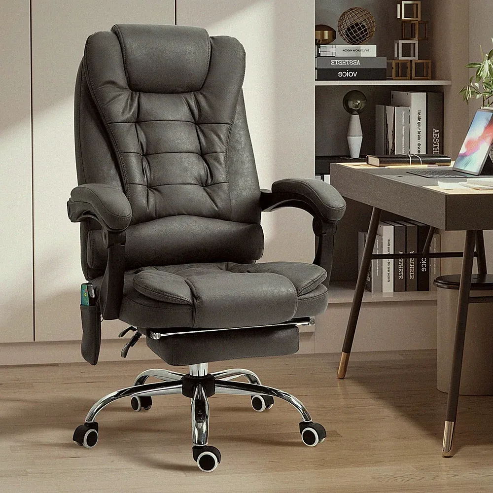 Bürostuhl mit Massagefunktion, ergonomisch, 65x160x104cm, Grau