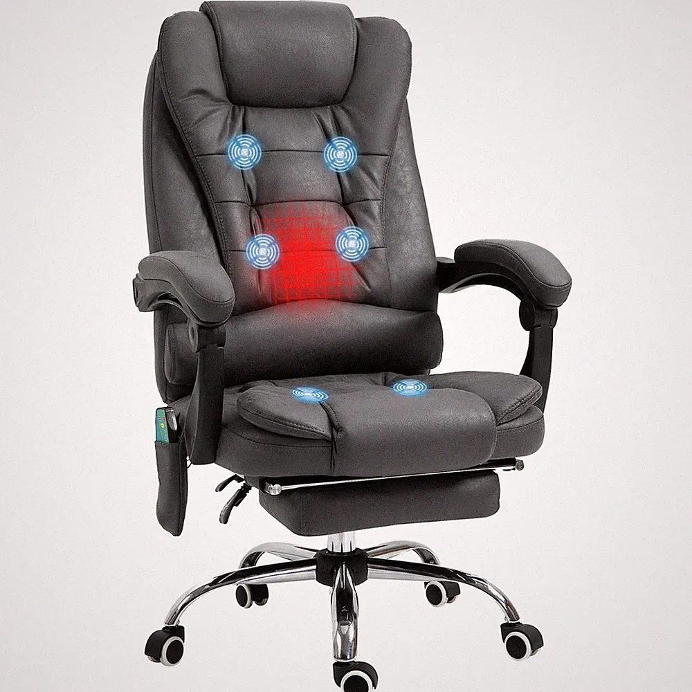 Bürostuhl mit Massagefunktion, Ergonomisch Schreibtischstuhl mit Liegefunktion