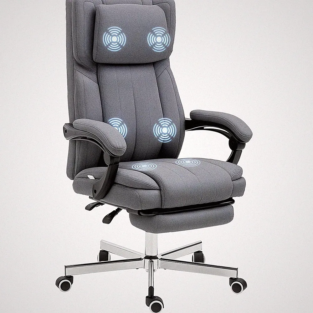 Bürostuhl mit Massagefunktion, Ergonomischer Schreibtischstuhl mit Liegefunktion