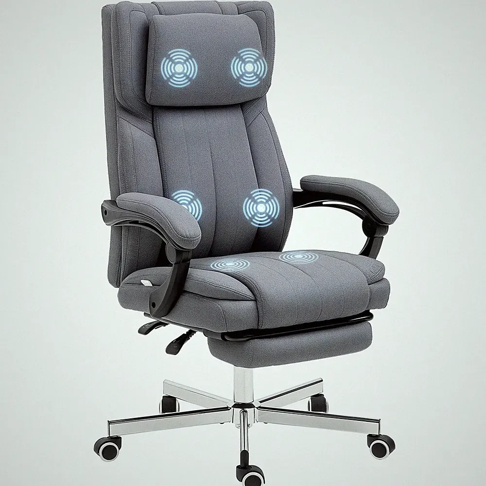 Bürostuhl mit Massagefunktion, Ergonomischer Schreibtischstuhl mit Liegefunktion