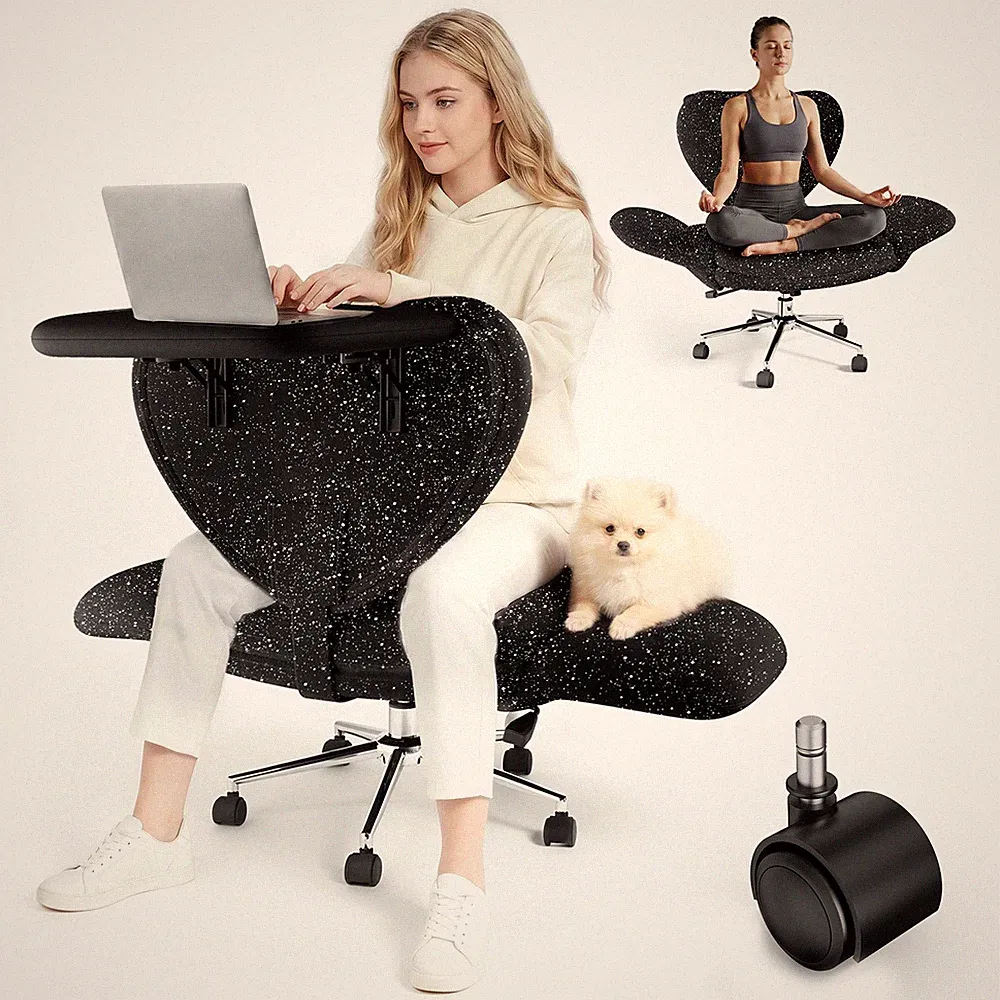 Bürostuhl Mit Regal Ergonomisch Schreibtischstuhl Gaming Stuhl Drehstuhl Schwarz