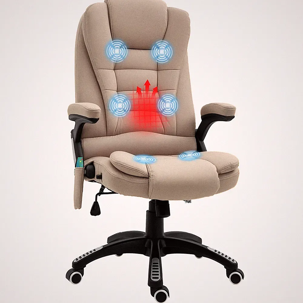 Bürostuhl mit Vibrationsmassage, Ergonomisch Schreibtischstuhl Höhenverstellbar