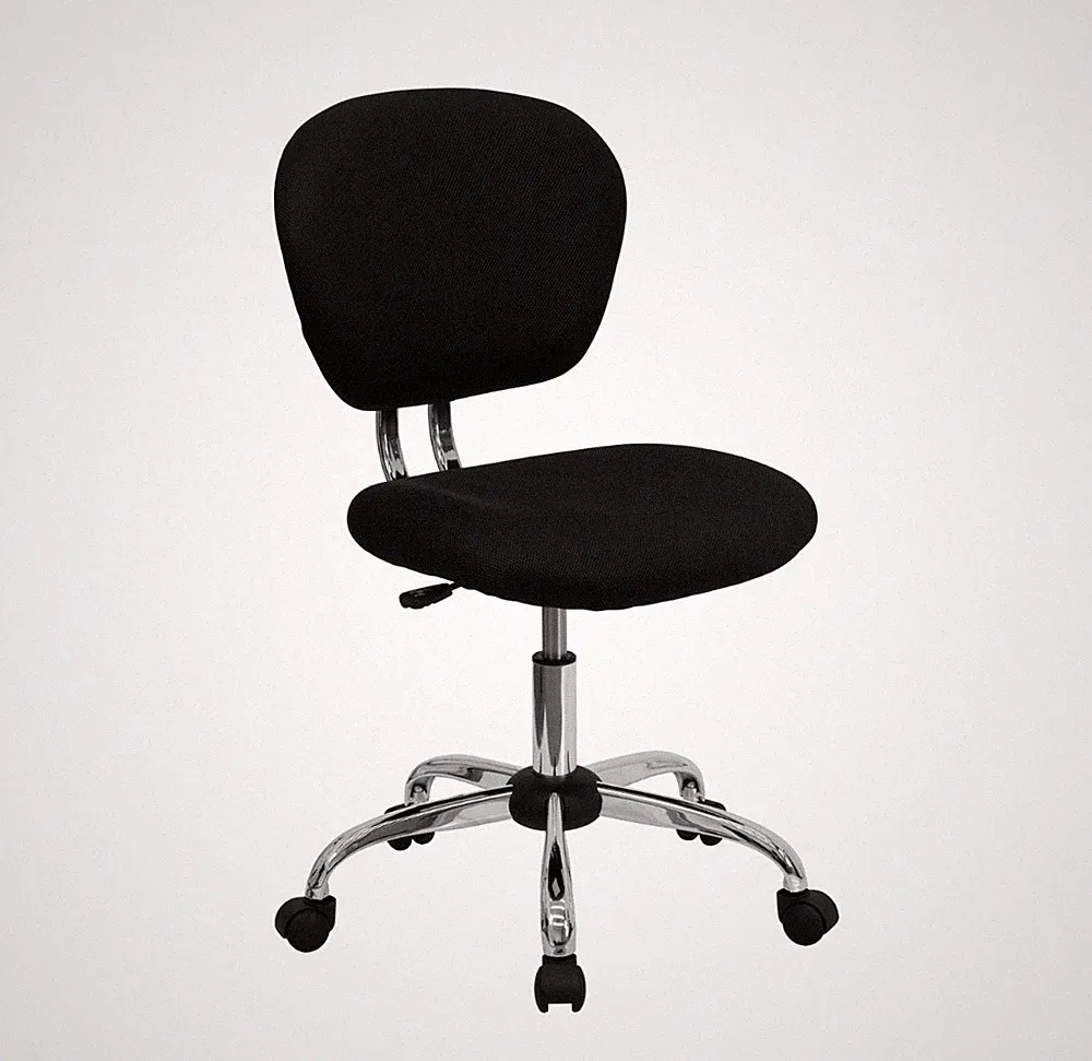 Bürostuhl mittlere Rückenlehne Netz drehbar Aufgabe schwarz ergonomisch Schreibtischsitz Flash Möbel