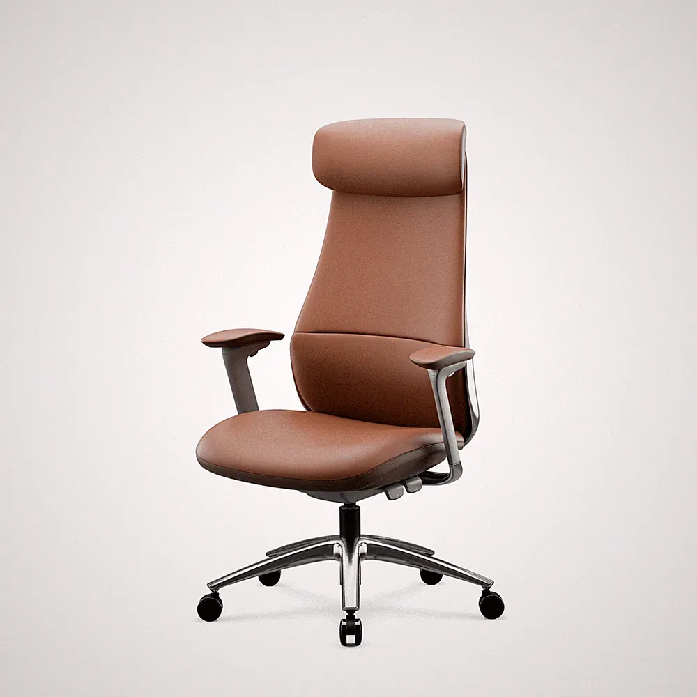 Bürostuhl Schreibtischstuhl Ergonomisch Drehstuhl Leder-Chefsessel braun