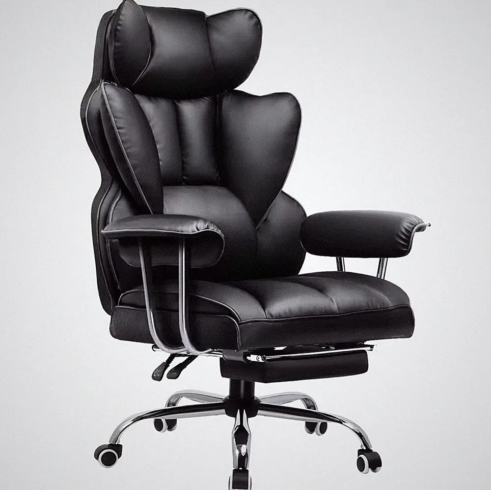 Bürostuhl Schwarz, Ergonomisch, 150 Kg Belastbarkeit, Drehbar