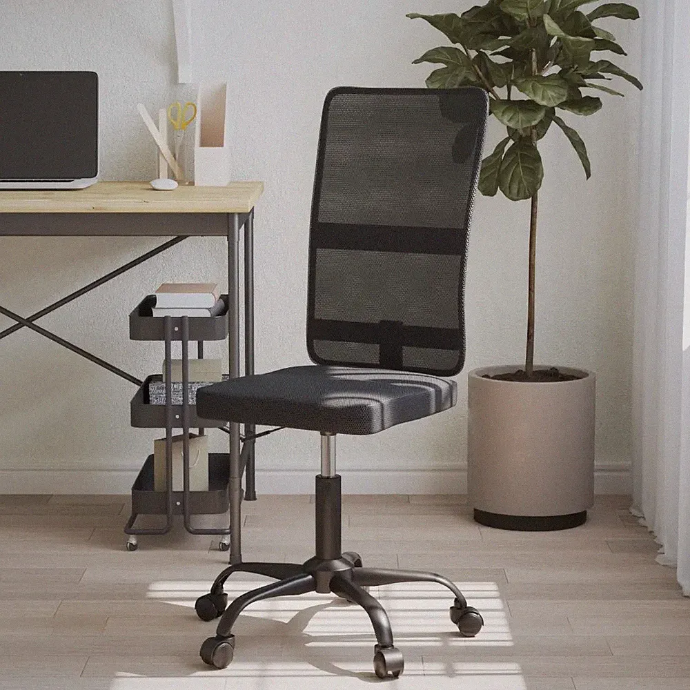 Bürostuhl schwarz Netzrücken ergonomisch höhenverstellbar Drehstuhl