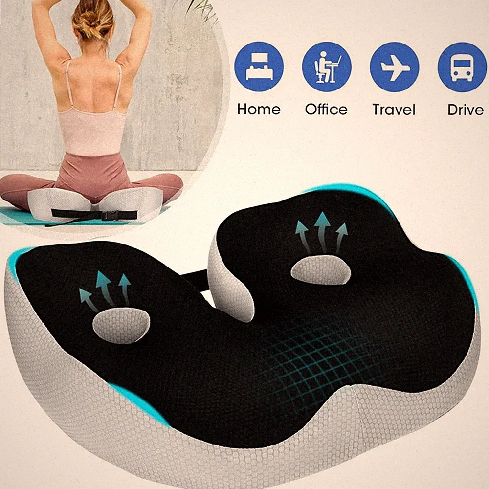 Bürostuhl Sitzkissen Memory Foam Sitzpolster Steißbeinkissen Autositzkissen